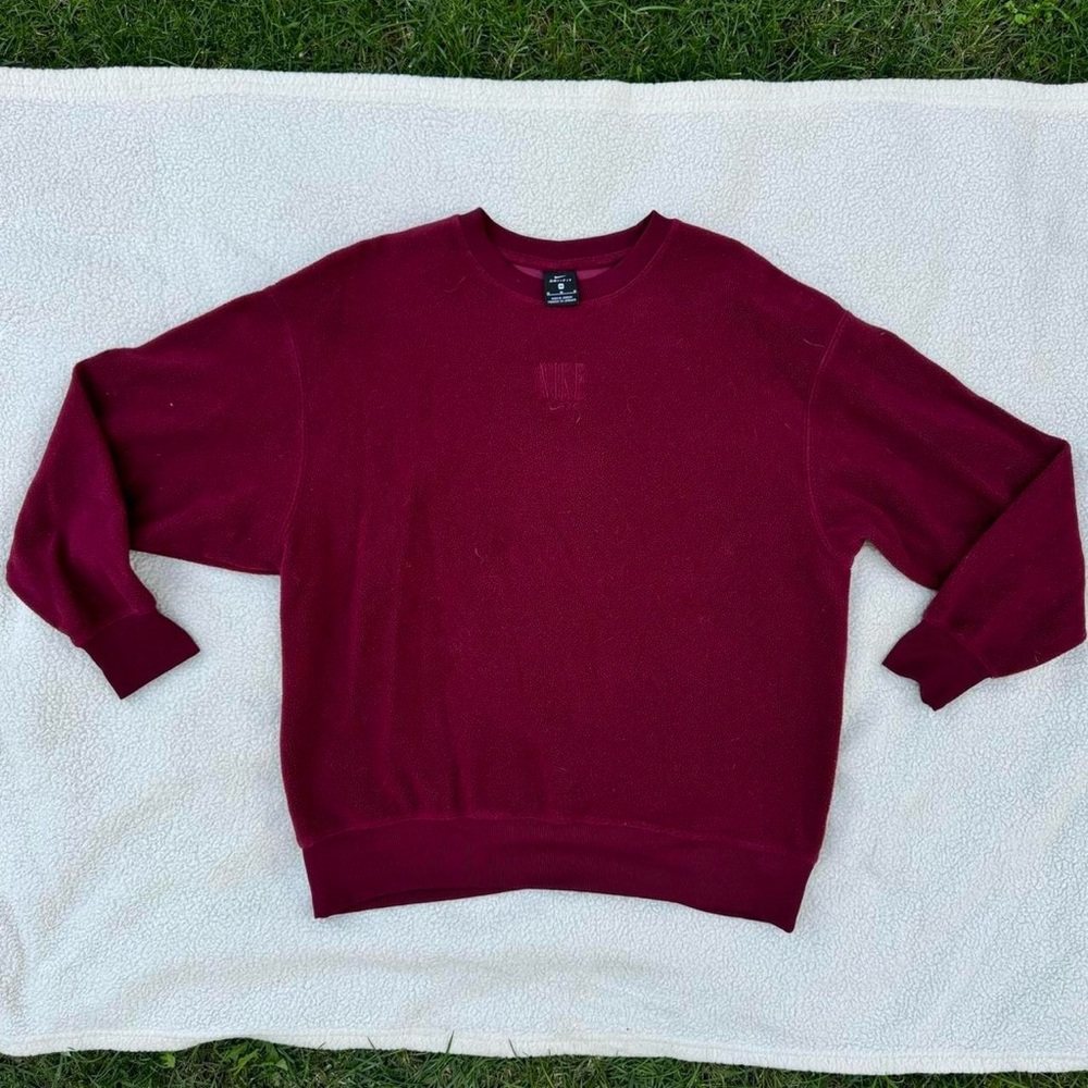 Men's Nike Burgundy Fleece Dri-Fit Sweater